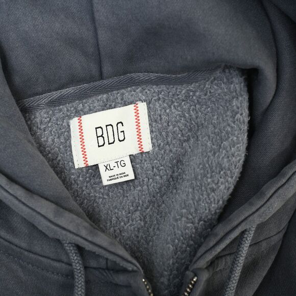 BDG UO Star Washed Black Dusty Hoodie Jacket Top Zip-up Long Sleeve XL 282910 - Picture 11 of 12
